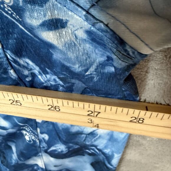 Huk Fishing Shirt 3XL Performance Fishing Camo Sleeves Mossy Oak Fracture Blue - Picture 8 of 10